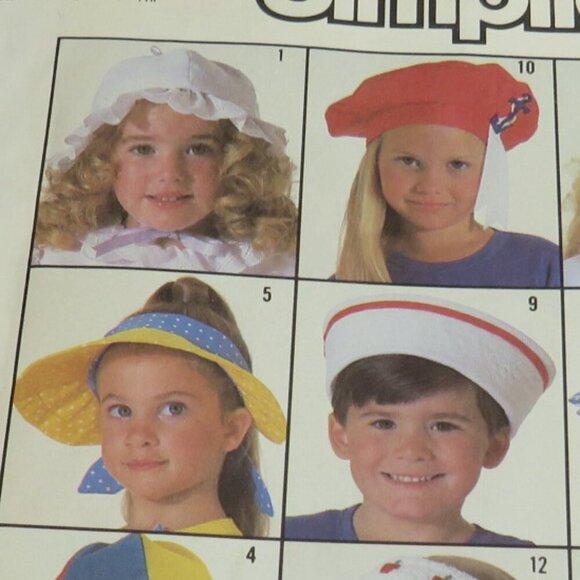 Simplicity 7984 Clothing Patterns Child's Hats UNCUT - Picture 4 of 7